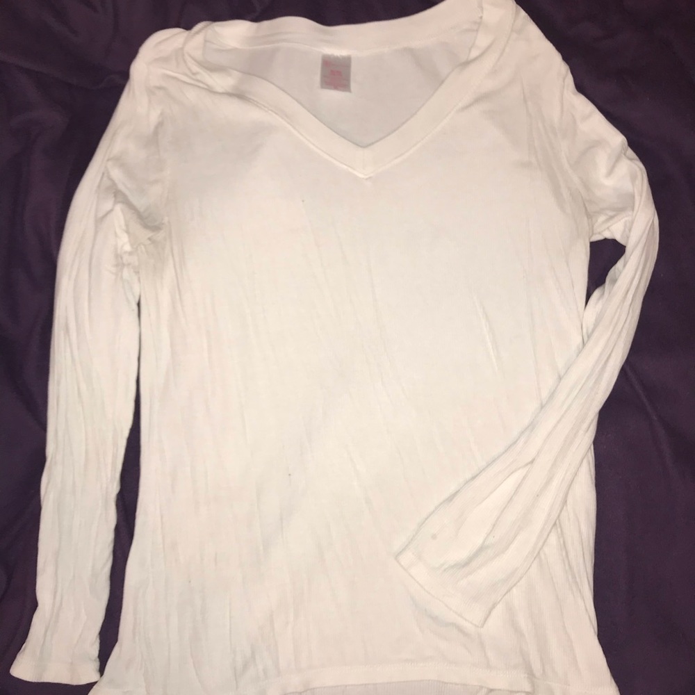 Long Sleeve Silky Ivory Top